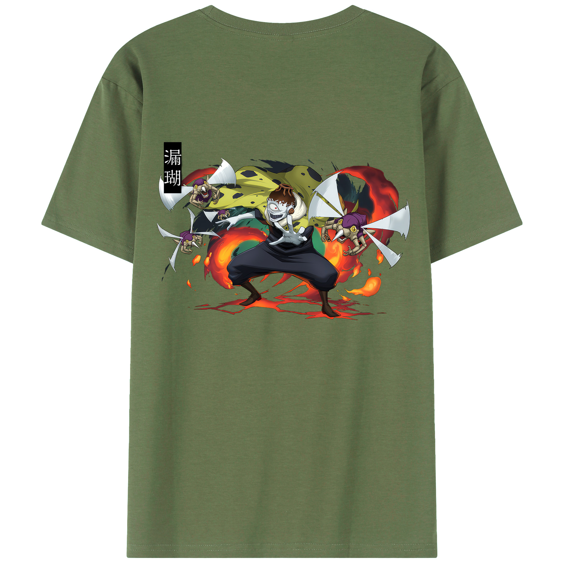 （画像用） 呪術廻戦 Jujutsu Kaisen 綿100％ メンズ半袖Tシャツ（バックプリント） 通気性